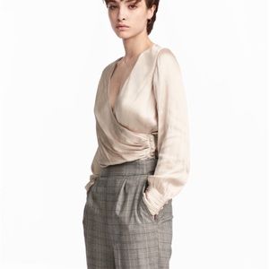 H&M Wrapover satin blouse